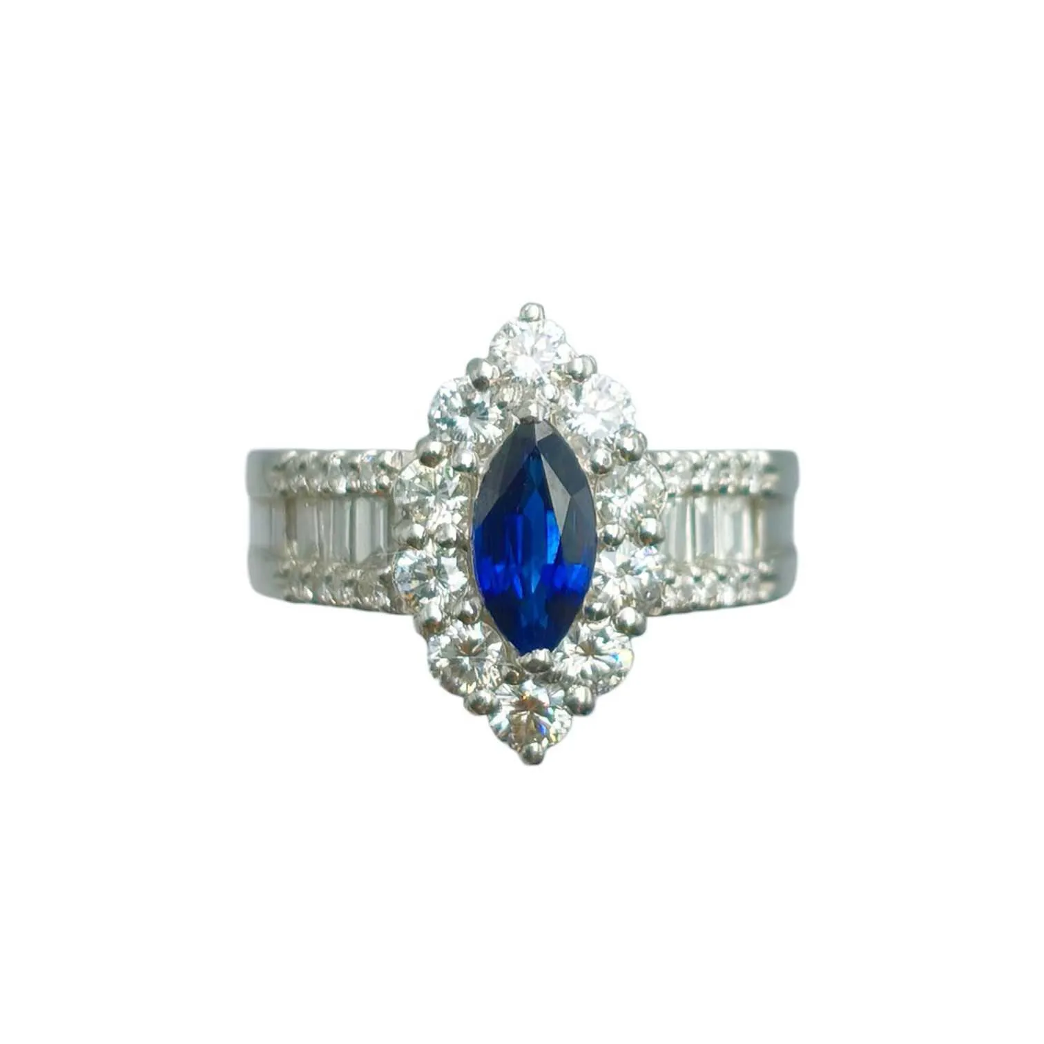 Pt900 Pt900 サファイア0.86ct MD1.20ct リング
